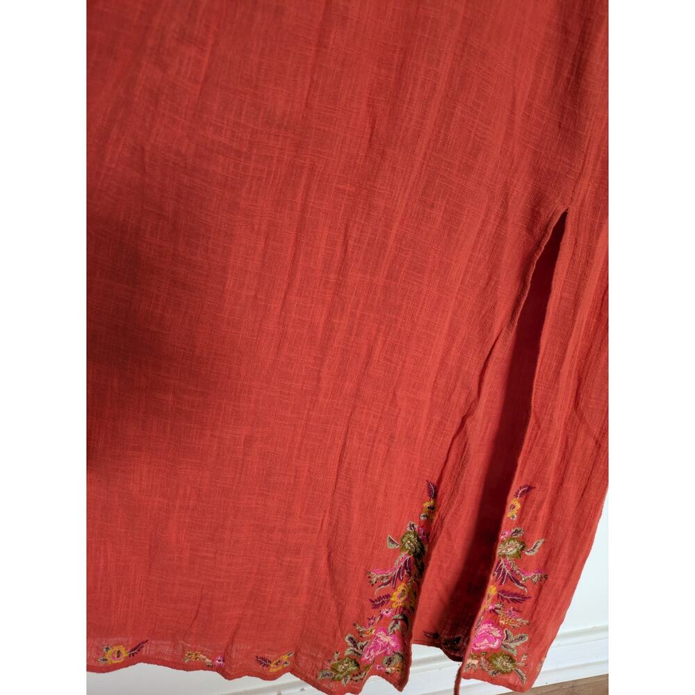 Free People Maisle Embroidered Maxi Dress Burnt Orange- Worn once - Picture 6 of 7